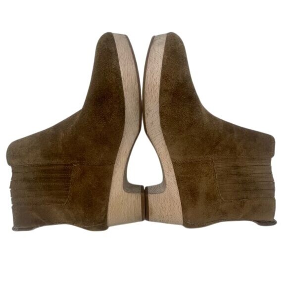 Madewell Benny Chelsea Clog In Suede Boot Size Women’s US 8, color pecan shell - Picture 6 of 16